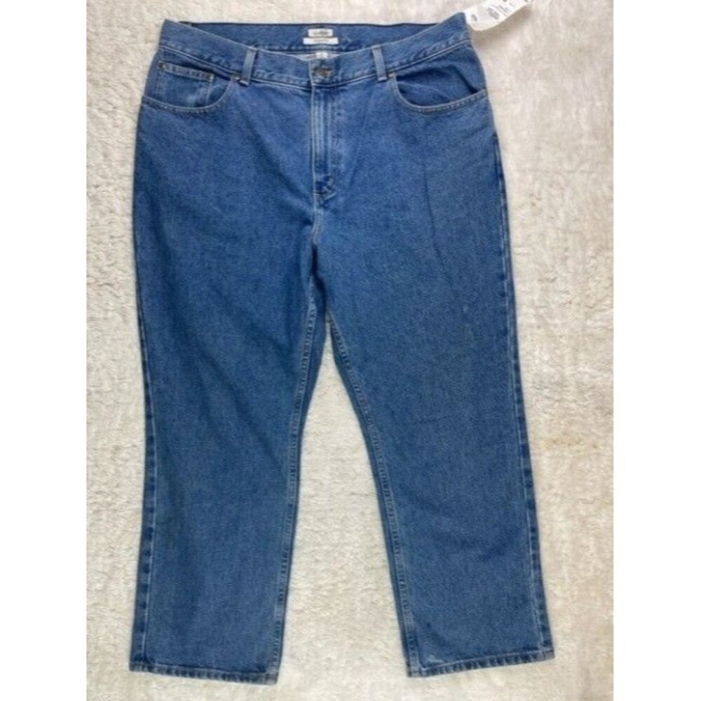 L L Bean Size 18 Pet Petite Womens Jeans Original Fit Straight Cotton High Rise